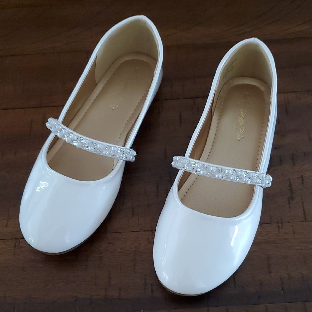 Dream Pairs Girl's Mary Jane Patent White Dress Shoes Special Occasions - Size 3